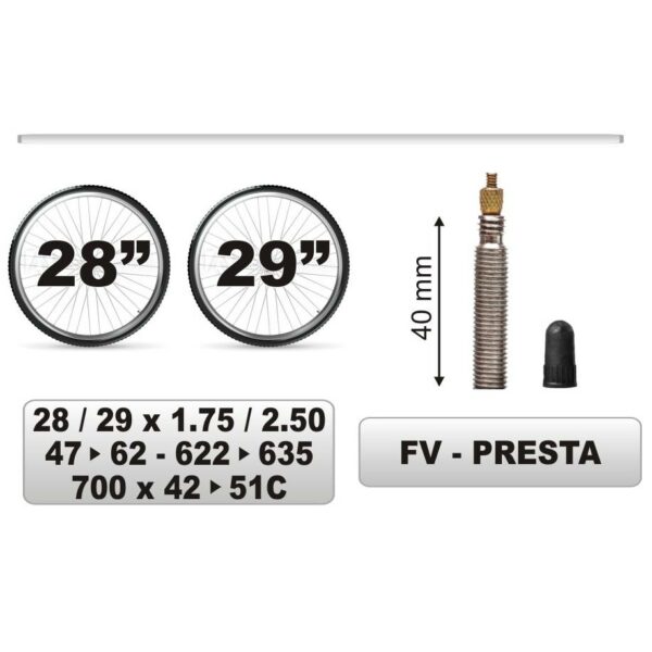 DĘTKA   28/29 x 1,75 / 2,5   FV